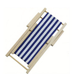 4pcs Foldable Wooden Beach Chair Dollhouse Furniture