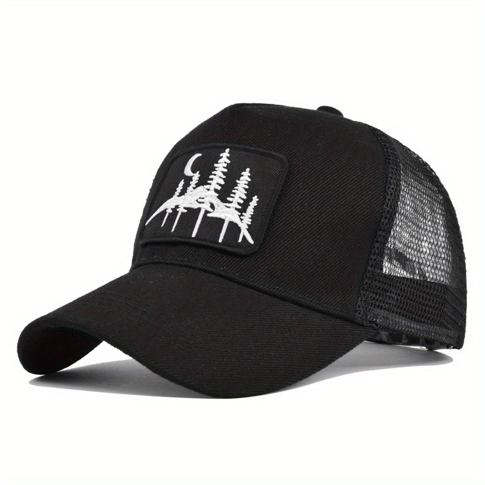 Forest Patch Mesh Trucker Hat Sunshade Baseball Cap Adjustable Dad Hats