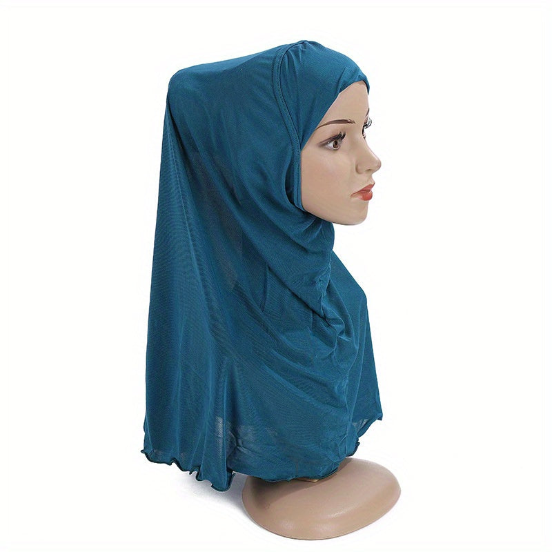 Crystal Hemp Solid Turban Hat for Girls 7-12 Years