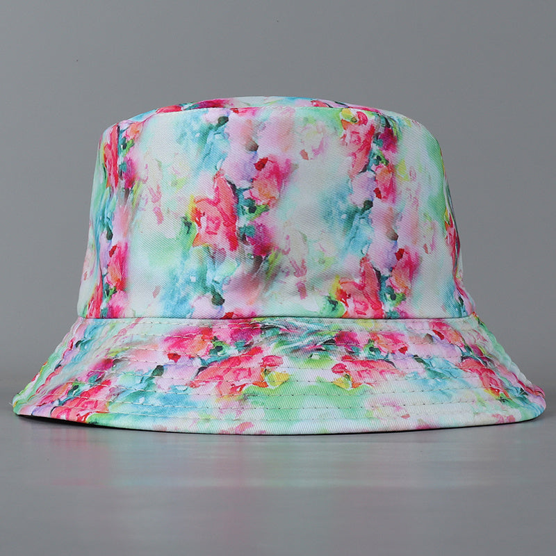 Floral Fisherman Hat & Watercolors Sun Hat for Women - Reversible Bucket Hat