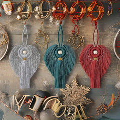 Macrame Angel Kit Christmas Hanging Ornament Wall Decor DIY Set