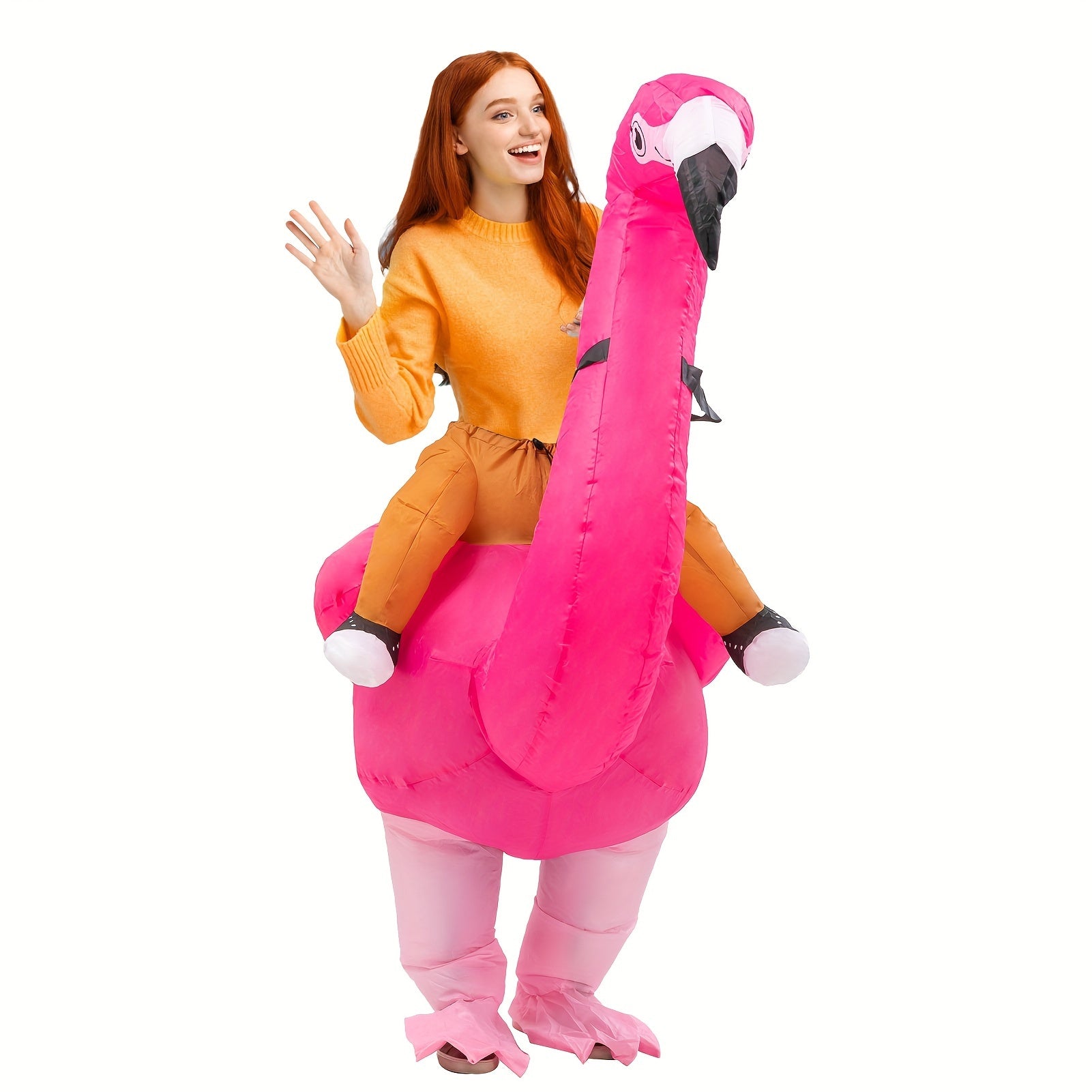 Hilarious Flamingo Inflatable Costume Set Christmas Halloween Thanksgiving