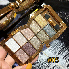 Sparkling Diamond Shimmer Eyeshadow Palette + Brush
