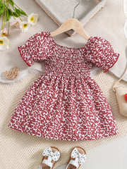 Baby Girls Floral Print Dress for Summer Fun