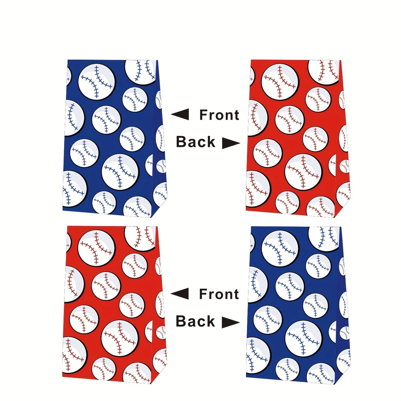 Baseball Pattern Decorations Party Goody Bags