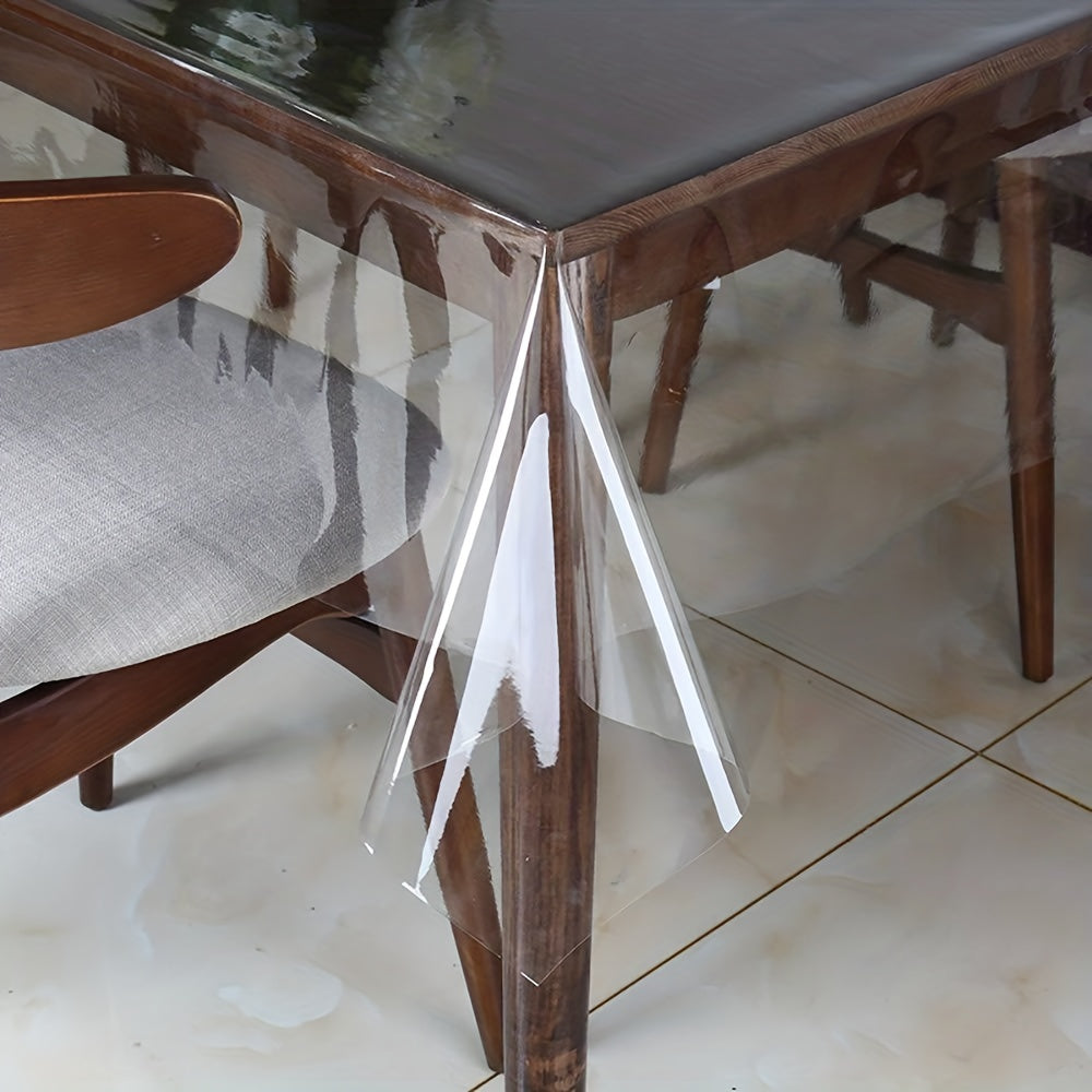 1pc Poly Square Tablecloth Desk Blotter PVC Clear Table Protector Cover
