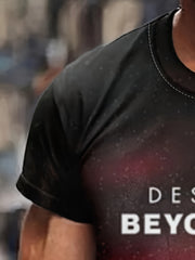 Men's Street Style Tee Shirt Summer Casual Stretch Round Neck T-shirt