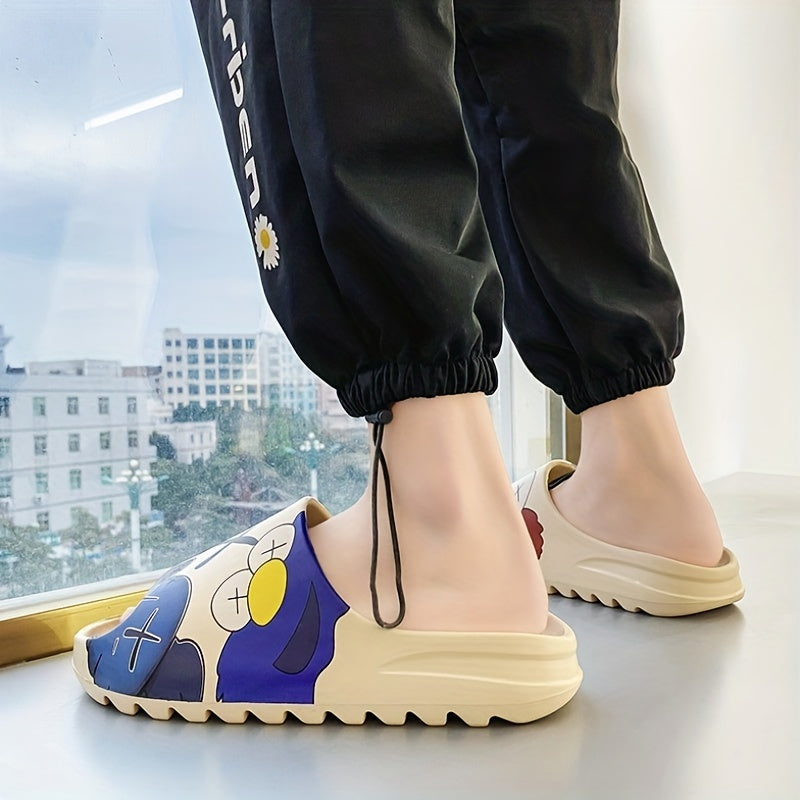 Cartoon Printed Non Slip Slides Indoor Slippers