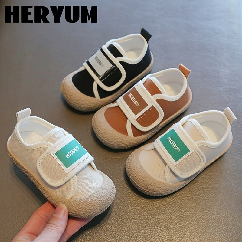 Girls' Casual Low Top Sneakers with Hook and Loop Fastener