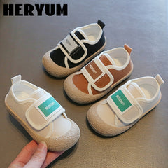 Girls' Casual Low Top Sneakers with Hook and Loop Fastener