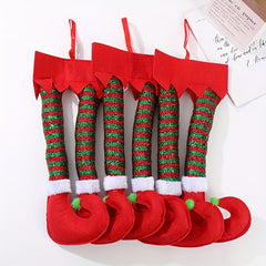 Christmas Elf Leg Decoration Hanging Ornament Tree Decor