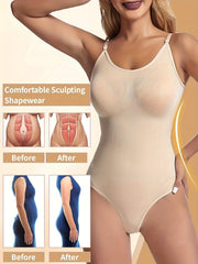Crew Neck Bodysuit Shaper Tummy Control Butt Lifting Slip Body Shaper