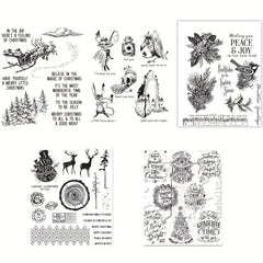 1pc Christmas Reindeer Stamps Scrapbooking Paper Craft Album Card Punch Stamps