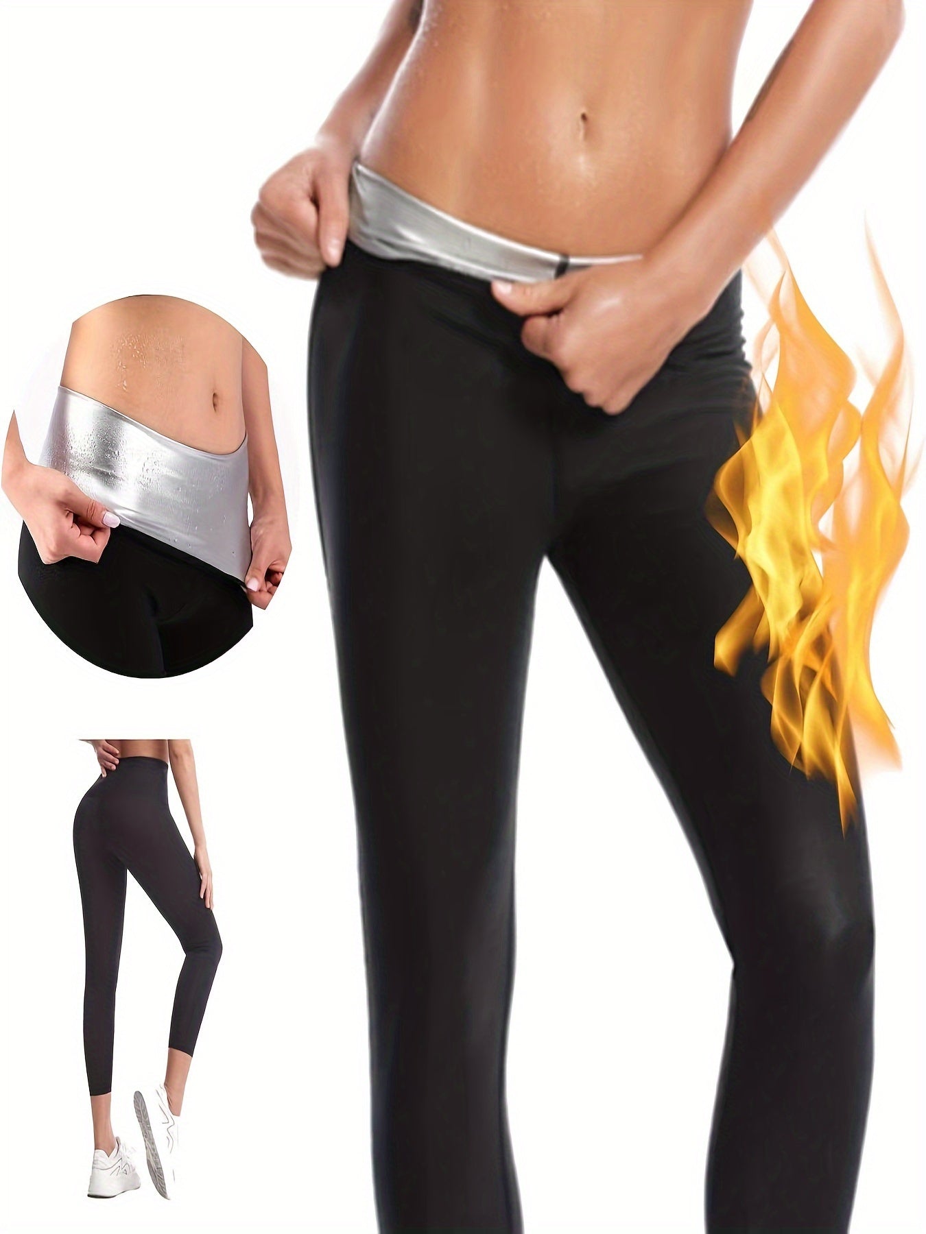 Sauna Sweat Workout Yoga Tight Pants Stretchy Fitness Running Sports SweatLeggin