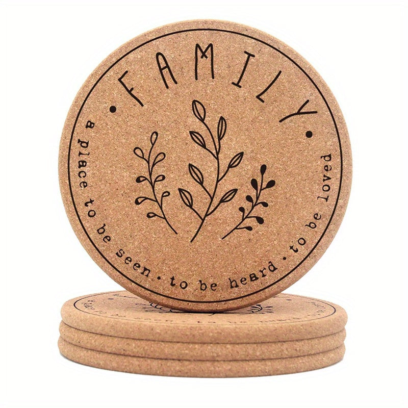 4pcs Cork Trivets for Instant Pot & Hot Pans Round Kitchen Protection