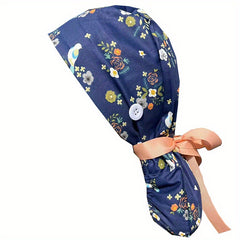Ponytail Scrub Caps Inelastic Beanie Work Cap