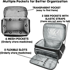 First Aid Storage Bag Empty Organizer For Emergency Home Office Car Travel