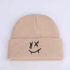 Girls Windproof Knit Beanie Hat with Embroidery