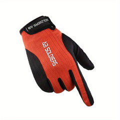 Men's Ice Silk Breathable Non-slip Gloves for Cycling Fitness