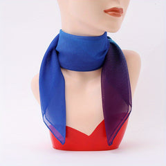 Chiffon Gradient Neckerchief Casual Square Scarf Bandana Women