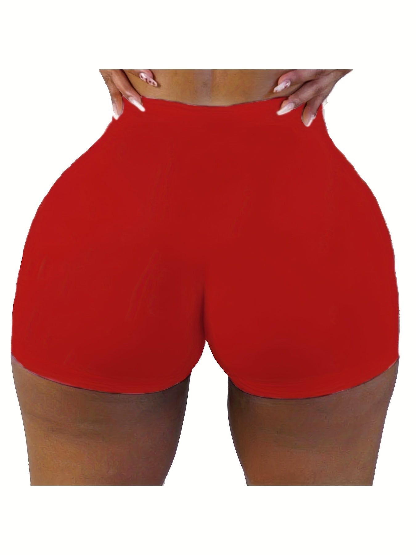 High Waist Skinny Yoga Shorts for Women