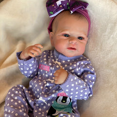 Reborn Doll Purple Outfit Soft Touch Lifelike