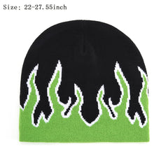 Men's Flame Pullover Hat Winter Beanie
