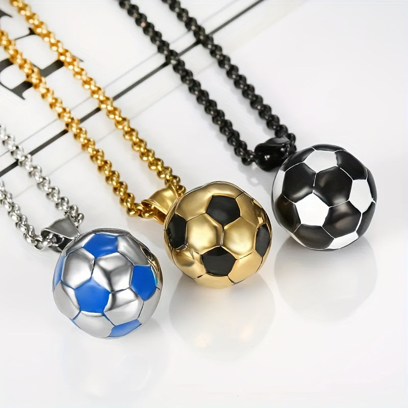 Football Necklace Vintage Sports Fan Pendant Jewelry Gift