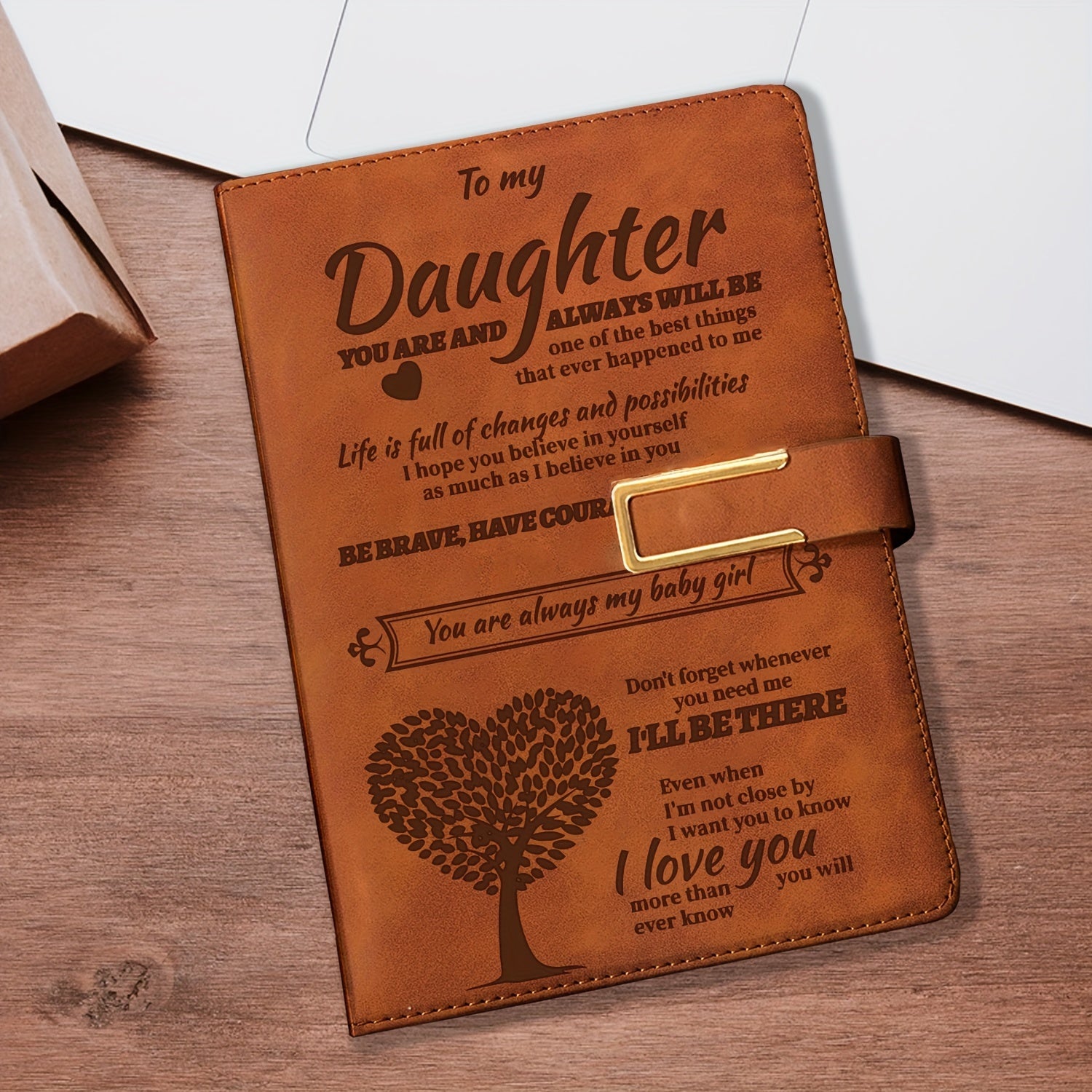 Engraved Bible Verse Journal Daughter Gift, A5 Notebook Religious