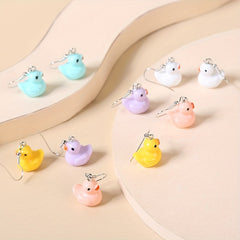 5 Pairs Girls Duck Drop Earrings for Parties and Gifts