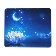 Lotus Pattern Mouse Pad 24x20cm Non-slip Rubber Stitched Edge