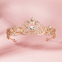 Baroque Rhinestone Tiara Crown for Bridal Princess Women