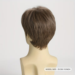 Men's Brown Short Curly Wig for Daily Wear
