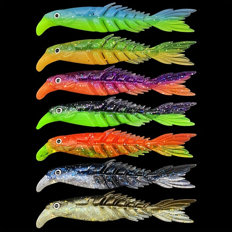 3pcs Soft Bait PVC Fishing Lures, Outdoor Fishing Accessories