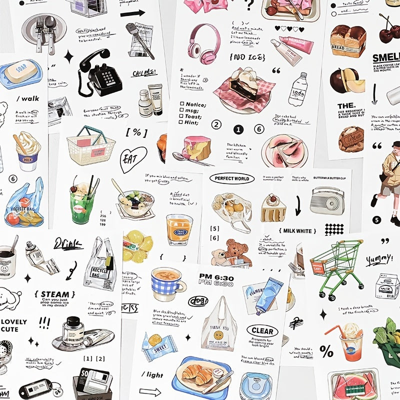 2pcs Convenience Store Series Journal DIY Stickers
