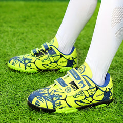 Boy's Turf Football Boots Outdoor Anti-skid No Tie TF Soccer Cleats
