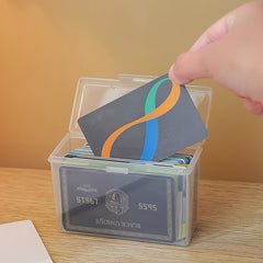 2pcs Business Card Organizer Card Collection Box Business Card Holder Organizer