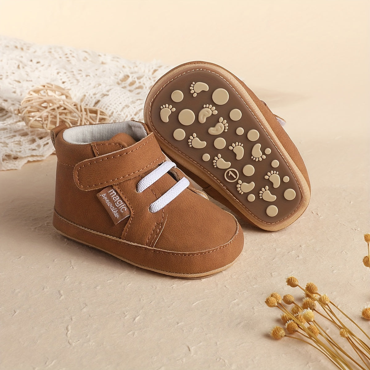 Vintage Solid Boots for Baby Boys Lightweight Non slip Boots Spring/Autumn
