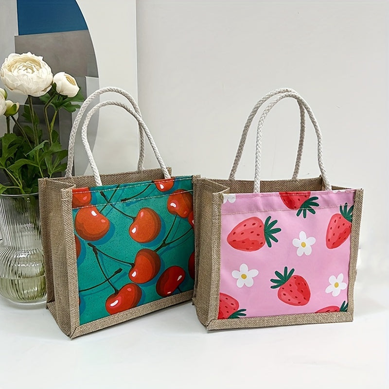 Cherry Strawberry Handbag Cartoon Tote Bag Coin Purse