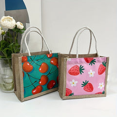 Cherry Strawberry Handbag Cartoon Tote Bag Coin Purse
