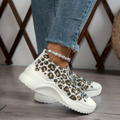 Leopard & Skull Print Slip-On Sneakers