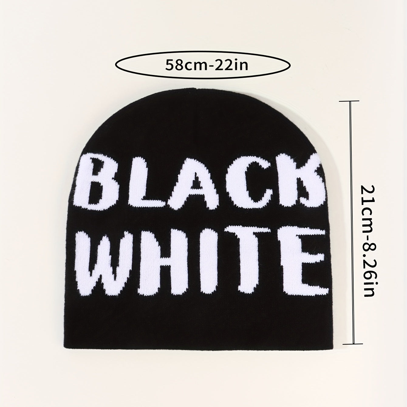Jacquard Beanie Hip Hop Unisex Knit Hat Elastic Y2K Skull Cap Warm
