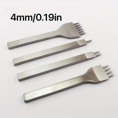 4pcs Stainless Steel Leather Craft Hole Punch Set