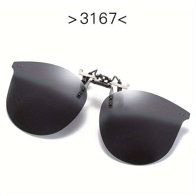 Men's Clip on Flip Up Polarizing Sunglasses Driving Glasses