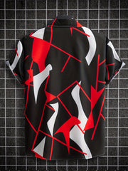Men's Digital Printed Resort Button Up Shirt