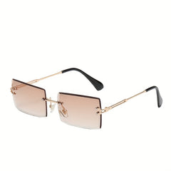 Men's Rimless Gradient Polarized Sunglasses UV400