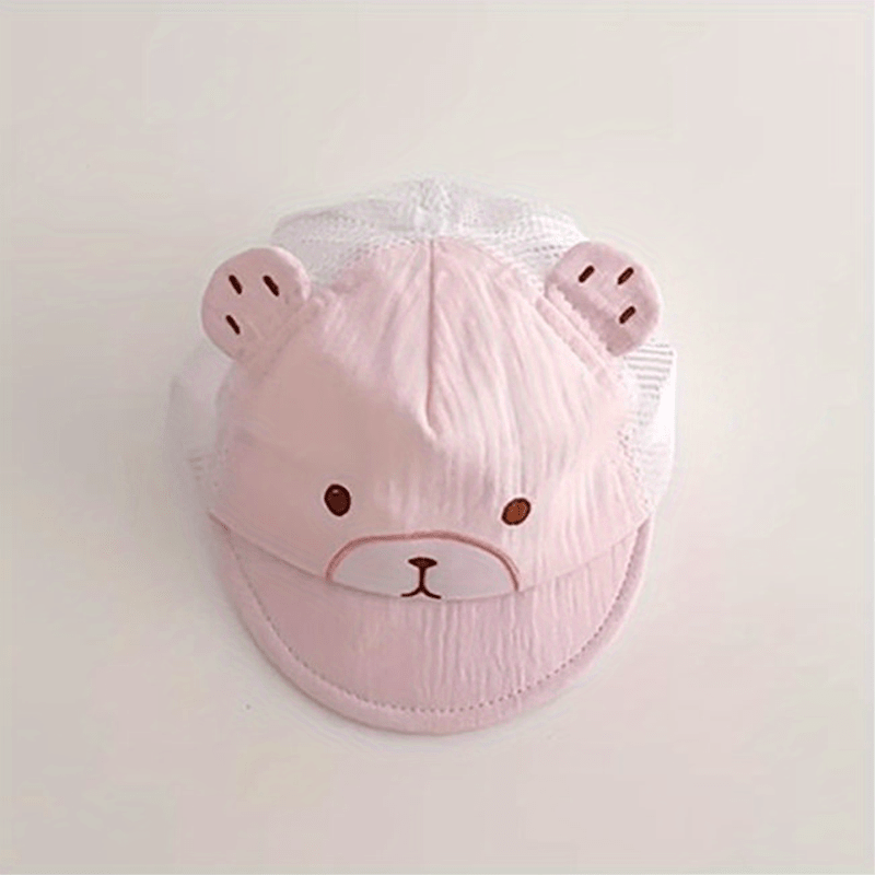 Baby Girls Cartoon Bear Cap Sun Protection Soft Comfortable Cap