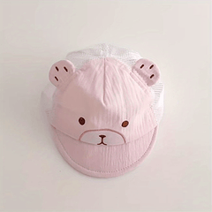 Baby Girls Cartoon Bear Cap Sun Protection Soft Comfortable Cap
