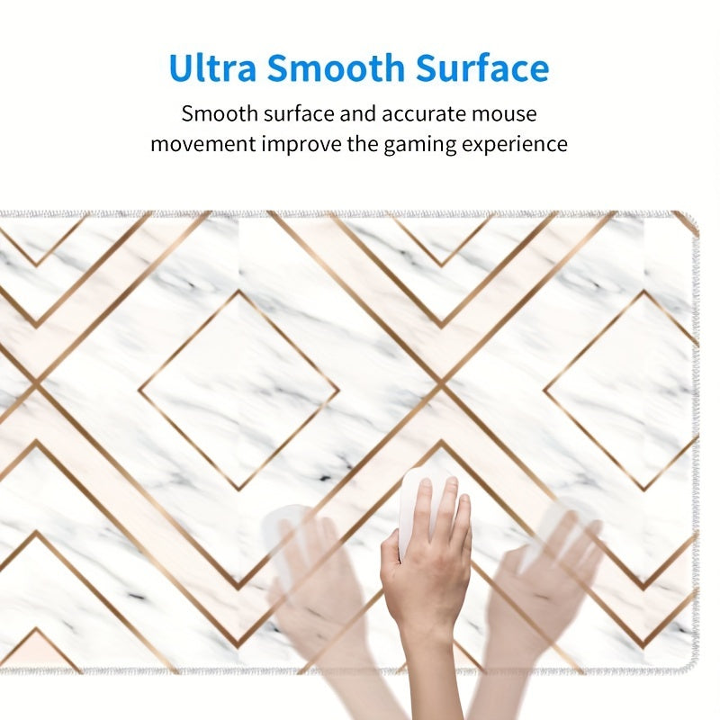 Large Gaming Mouse Pad Desk Pad Non Slip Base Stitched Edge