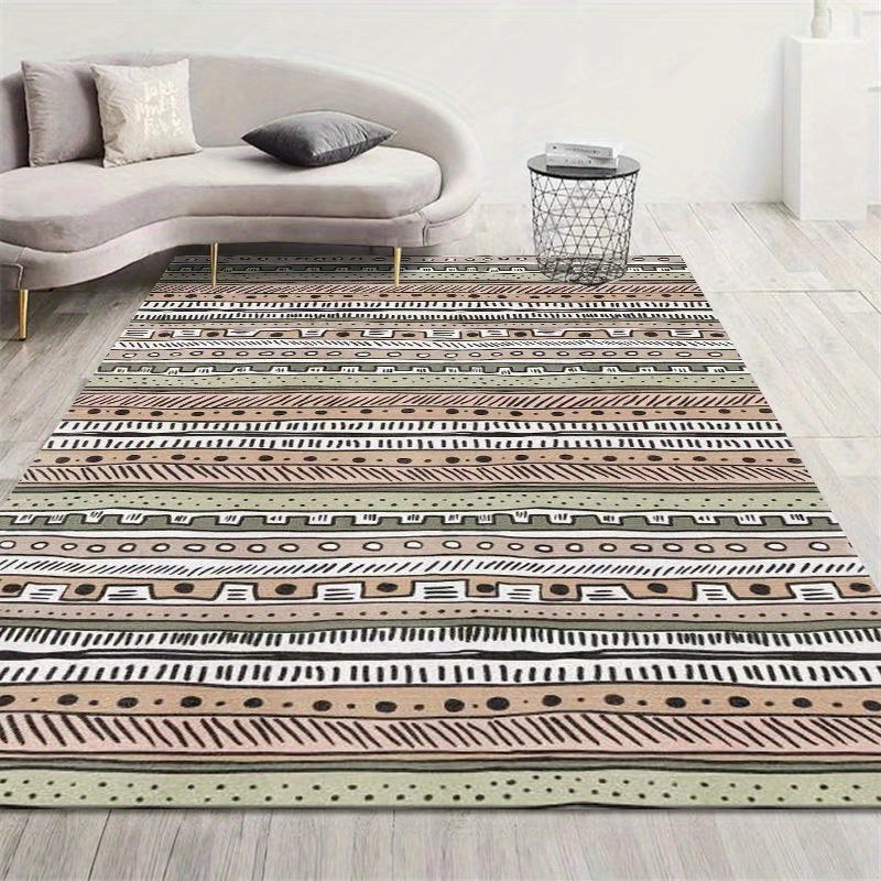 Soft Moroccan Area Rug Non Slip Sofa Floor Mat Machine Washable Anti Fatigue Mat